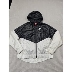 Nike Jacket Womens Medium Wind Breaker Hooded Full Zip Color Block